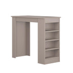 Decortieliving - Swallow Modern Kitchen Bar Table – Dining Table with Storage Shelves
