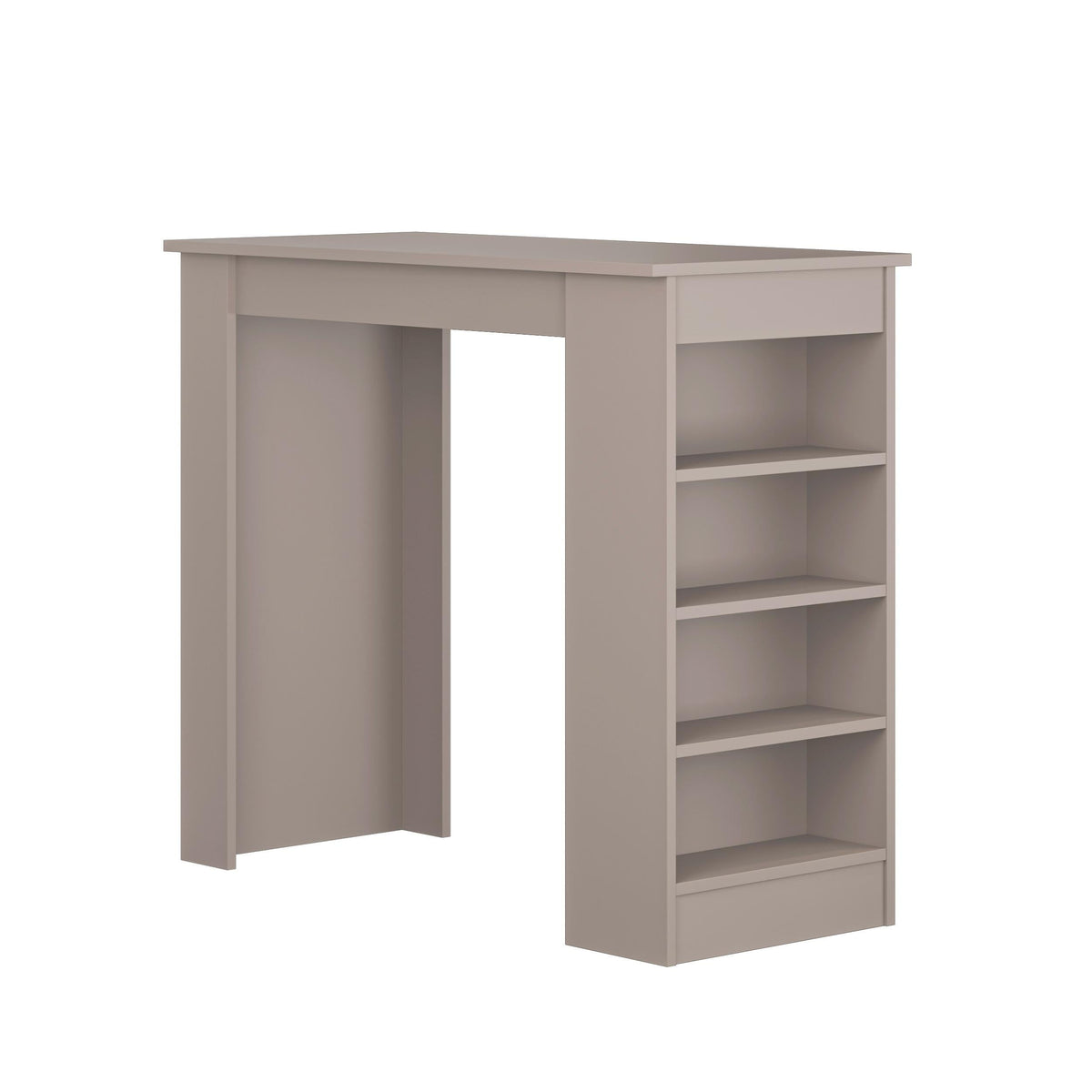 Decortieliving - Swallow Modern Kitchen Bar Table – Dining Table with Storage Shelves