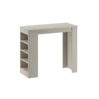 Decortieliving - Swallow Modern Kitchen Bar Table – Dining Table with Storage Shelves