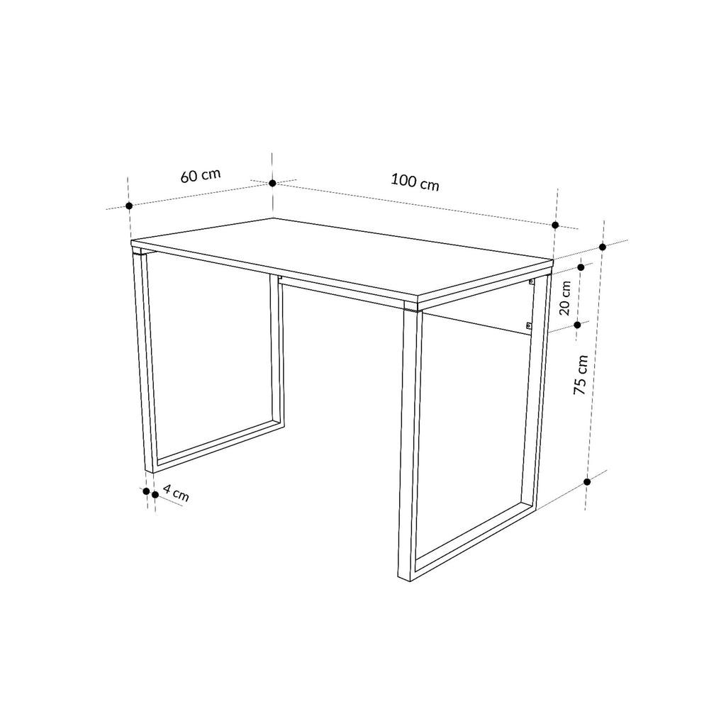 Decortieliving - Inna Working Table – 100 cm Modern Desk