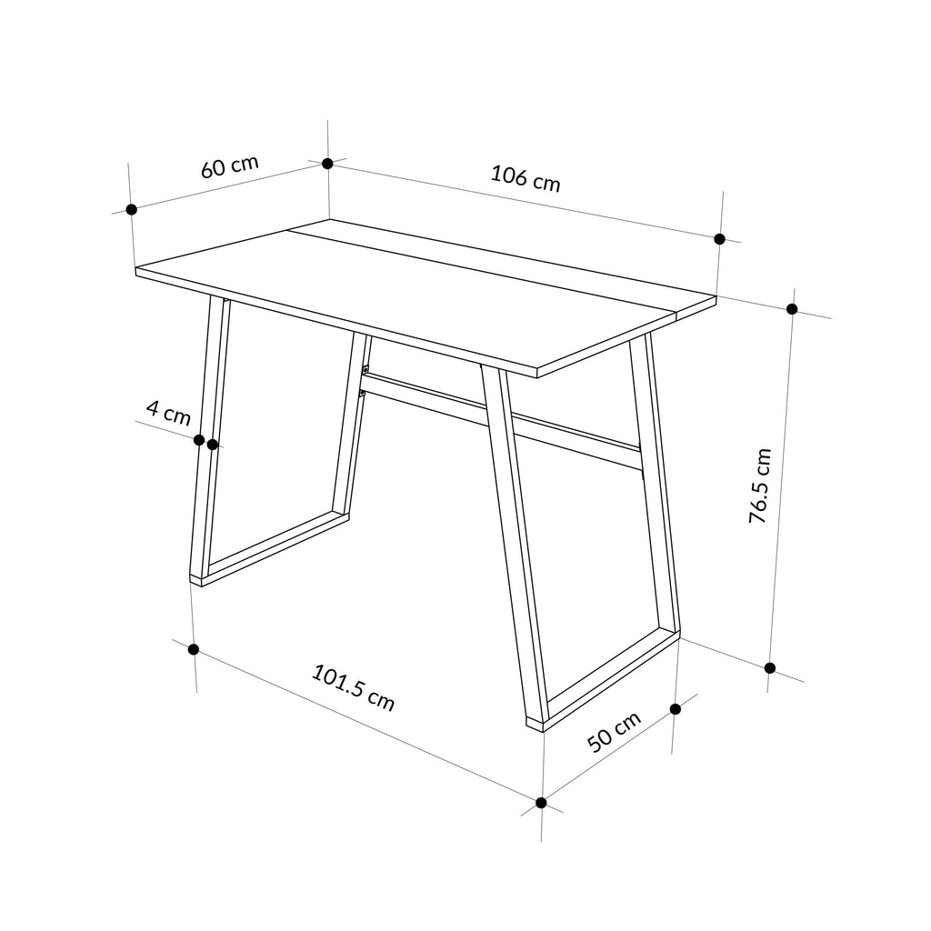 Decortieliving - Kemre Study Desk – Modern Home Office Desk