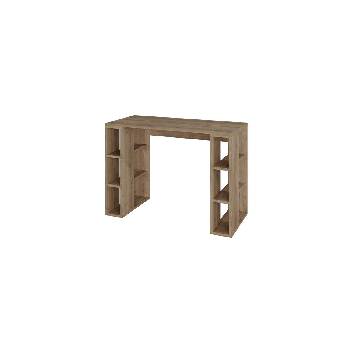 Decortieliving - Colmar Study Desk – 106 cm – Modern Desk with Storage Shelves