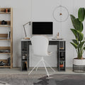 Decortieliving - Colmar Study Desk – 106 cm – Modern Desk with Storage Shelves