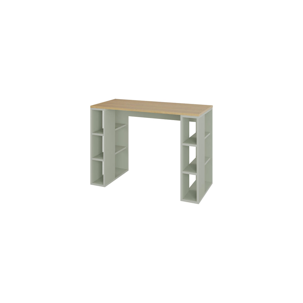 Decortieliving - Colmar Study Desk – 106 cm – Modern Desk with Storage Shelves