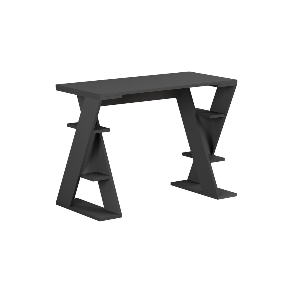 Decortieliving - Papillon Modern Study Desk with Shelves - W 106 cm