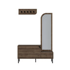 Decortieliving - Mila Shoe Cabinet & Hanger Set – 3-in-1 Hallway Unit with Mirror