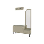 Decortieliving - Mila Shoe Cabinet & Hanger Set – 3-in-1 Hallway Unit with Mirror