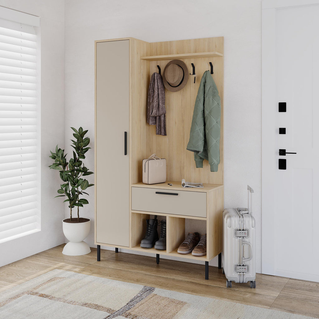 Decortieliving - Acton Hall Stand with Shoe Storage