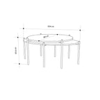 Decortieliving - Odelia Round and Oval Coffee Table Set