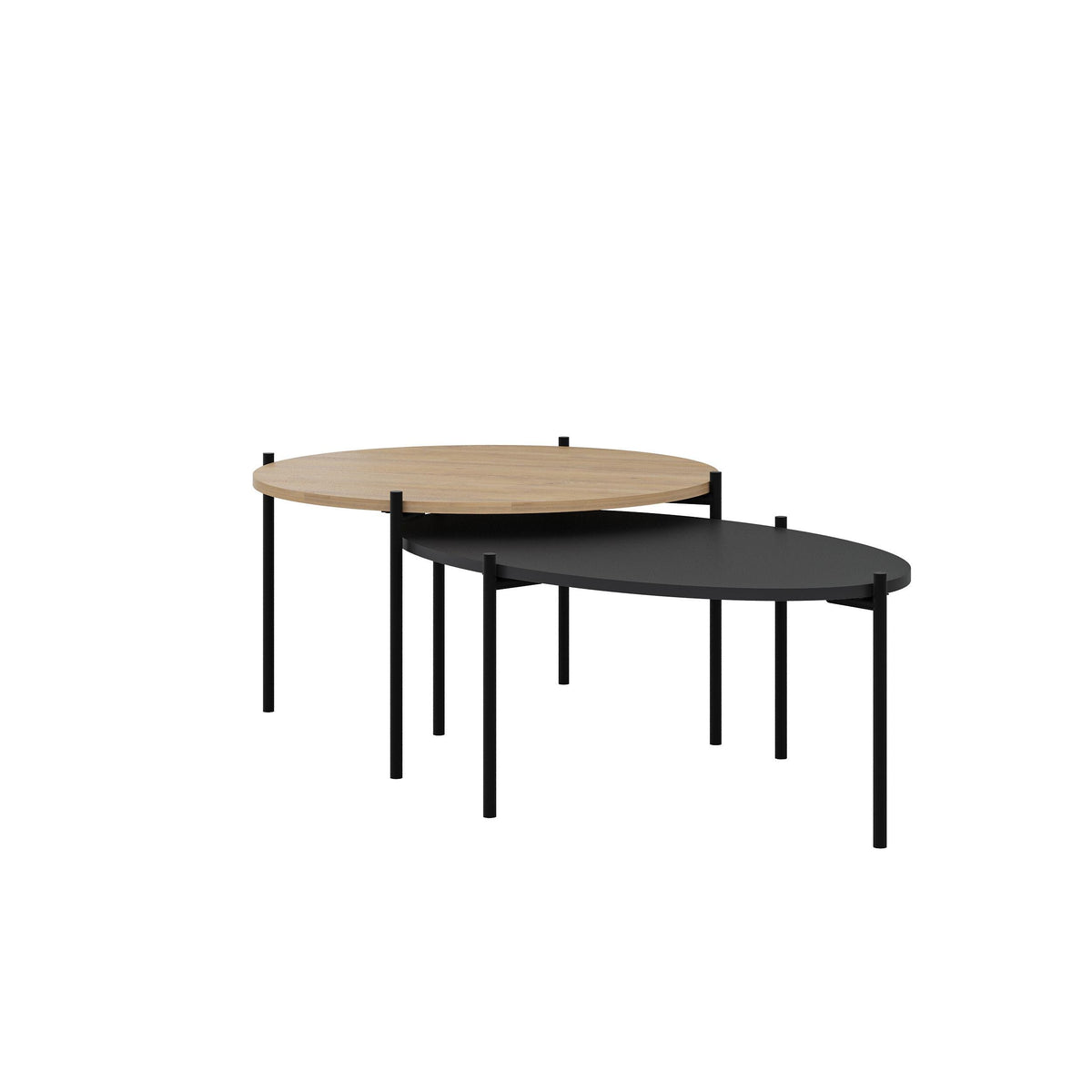 Decortieliving - Odelia Round and Oval Coffee Table Set