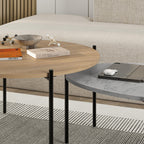 Decortieliving - Odelia Round and Oval Coffee Table Set