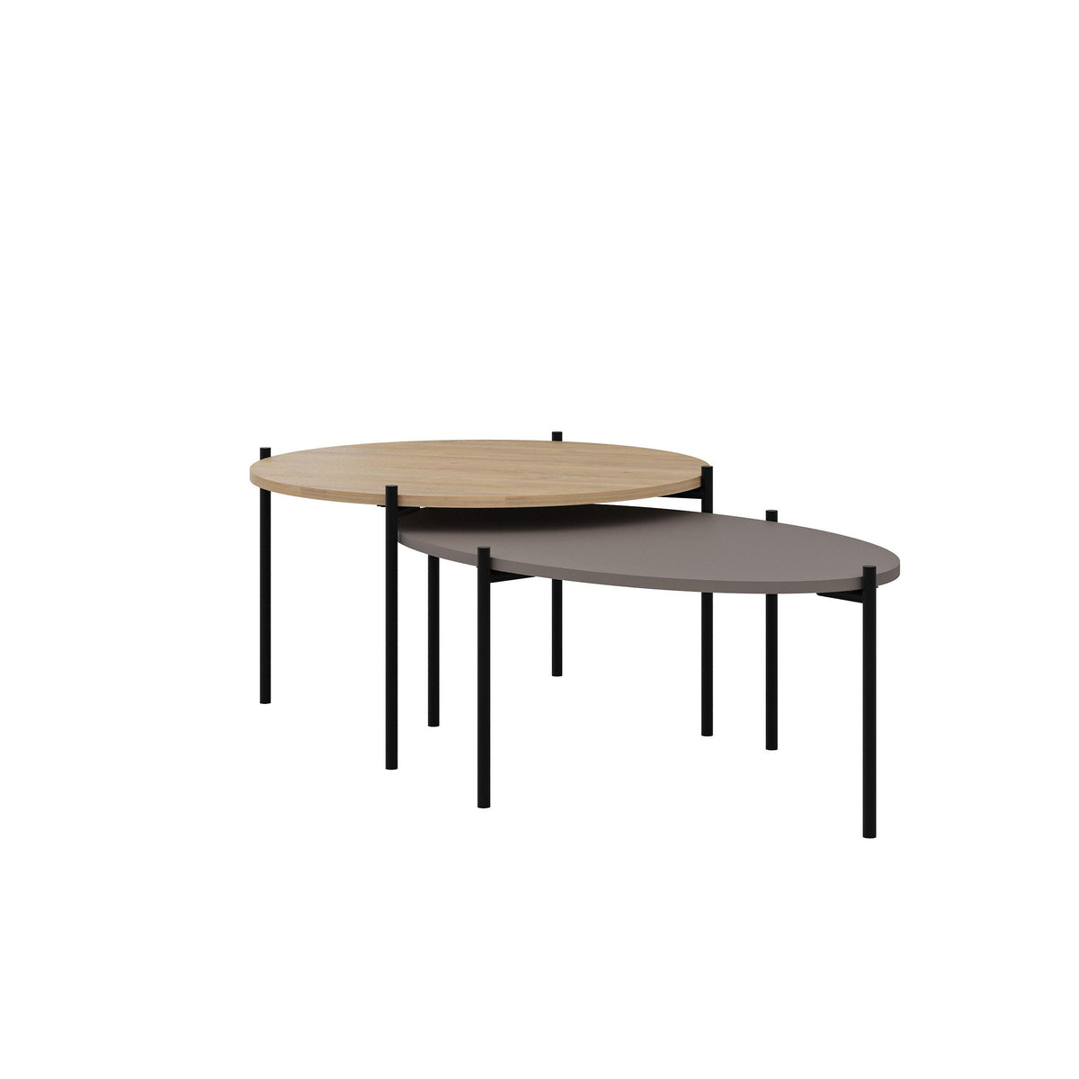 Decortieliving - Odelia Round and Oval Coffee Table Set