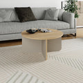 Decortieliving - Hillary Round Coffee Table – 80 cm Modern Living Room Table