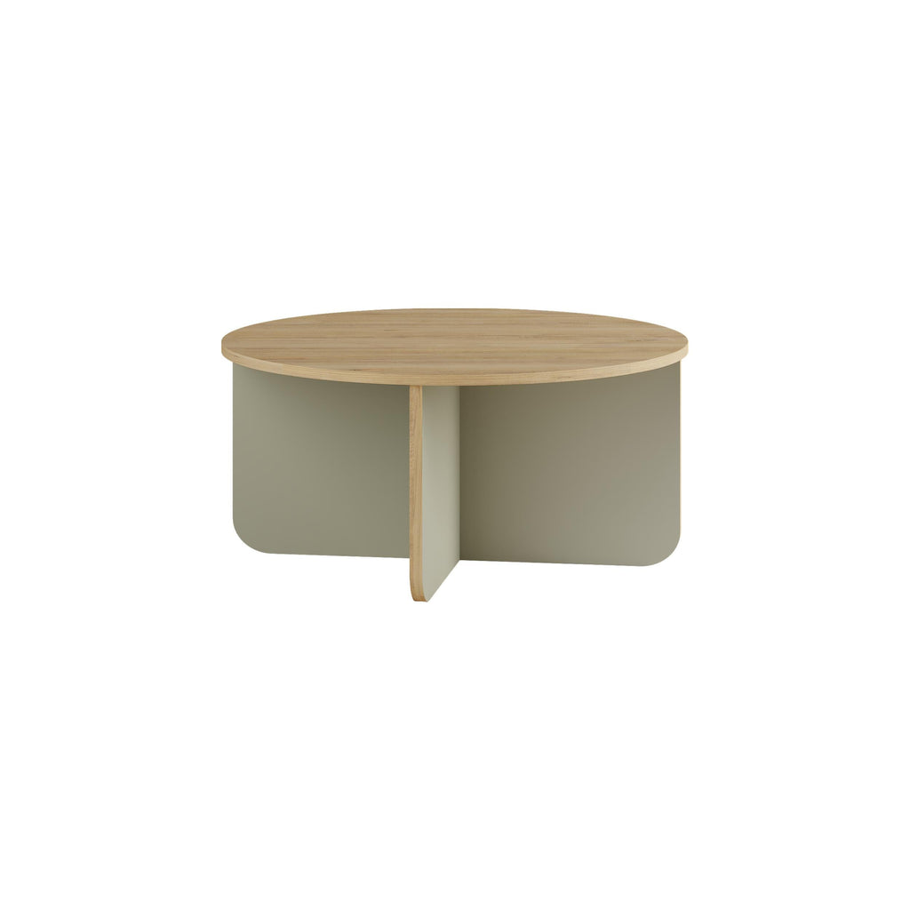 Decortieliving - Hillary Round Coffee Table – 80 cm Modern Living Room Table