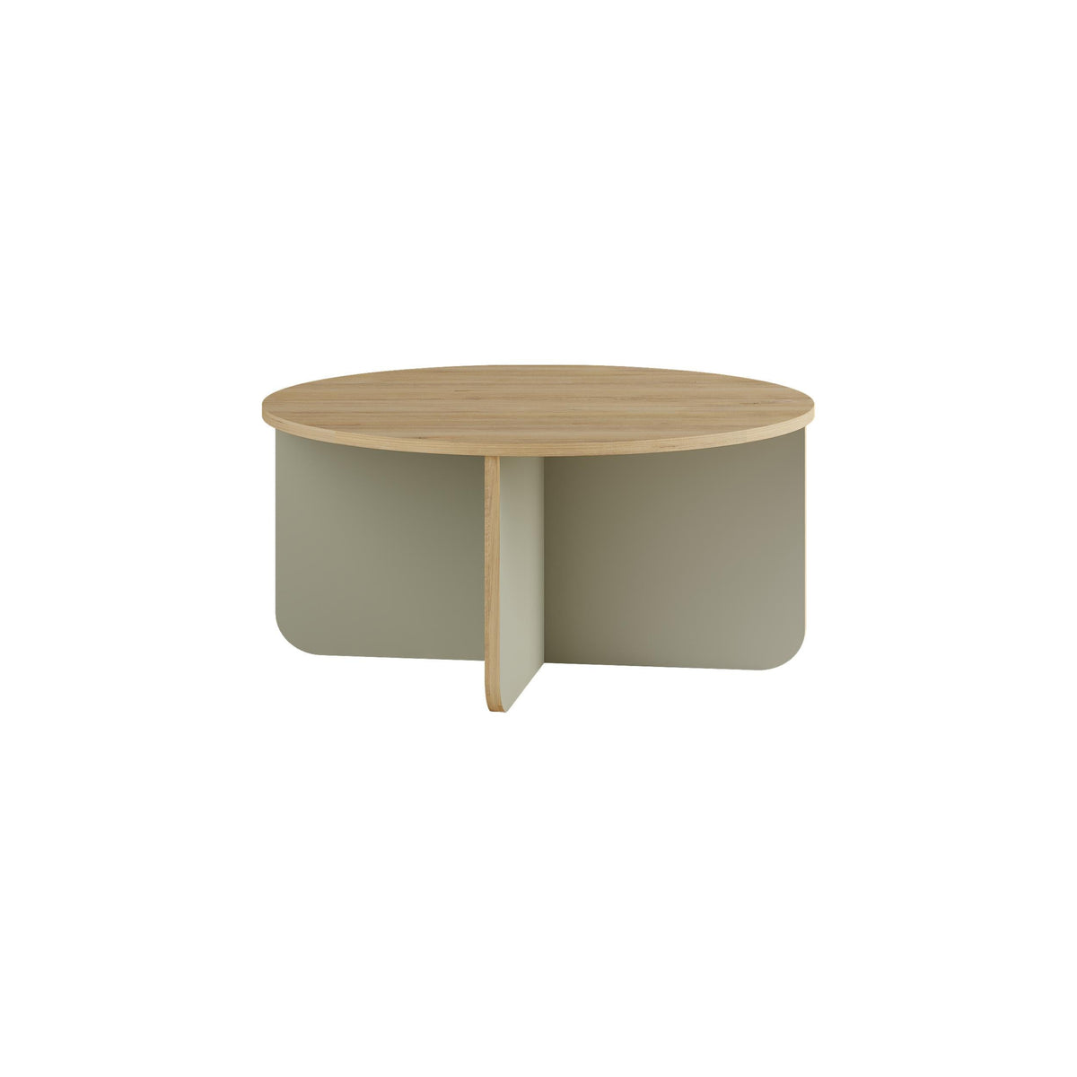Decortieliving - Hillary Round Coffee Table – 80 cm Modern Living Room Table