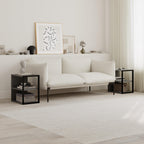 Decortieliving - Echo Side Table Double – Modern Sofa Side Table with Shelves
