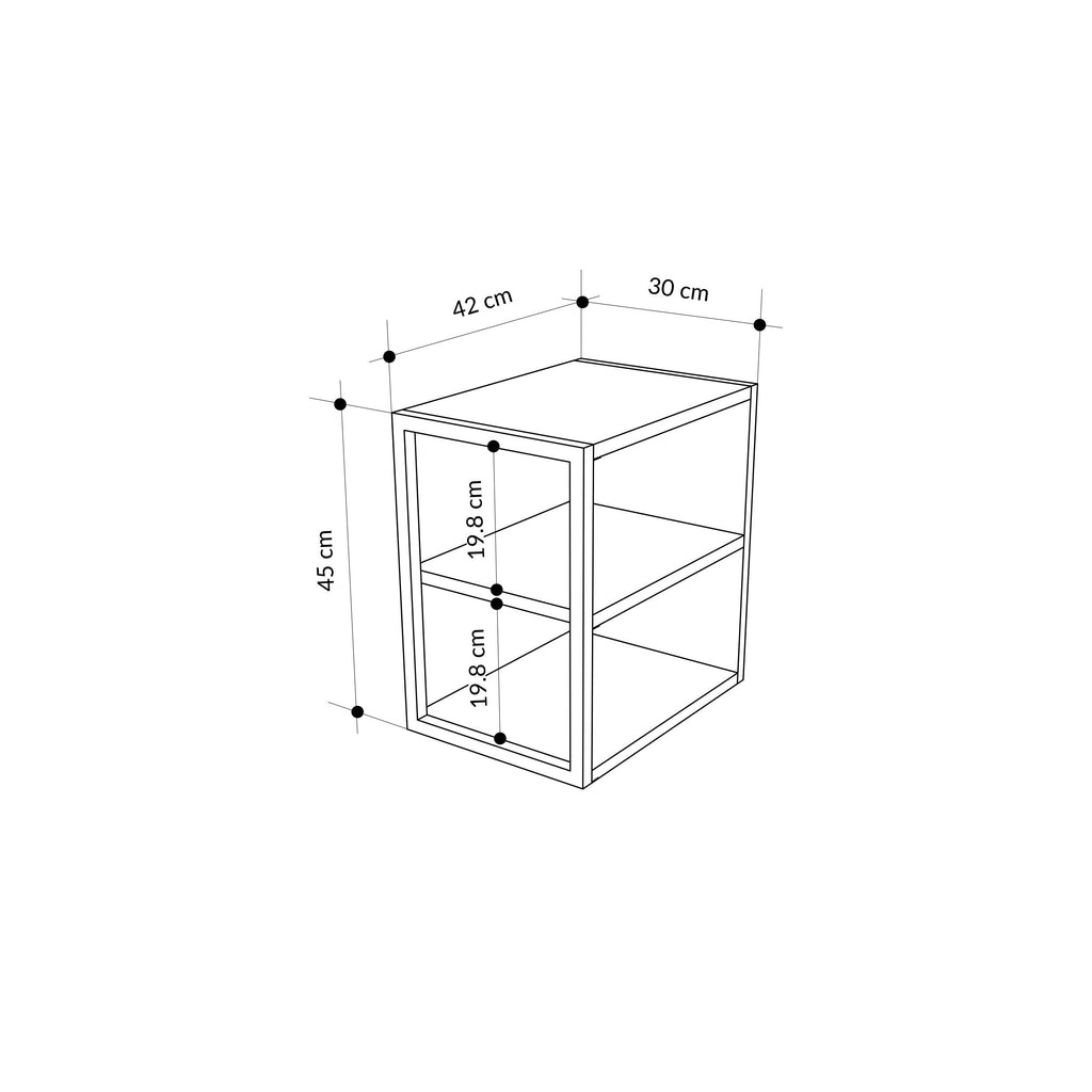 Decortieliving - Echo Side Table Single – Modern Sofa Side Table with Shelves