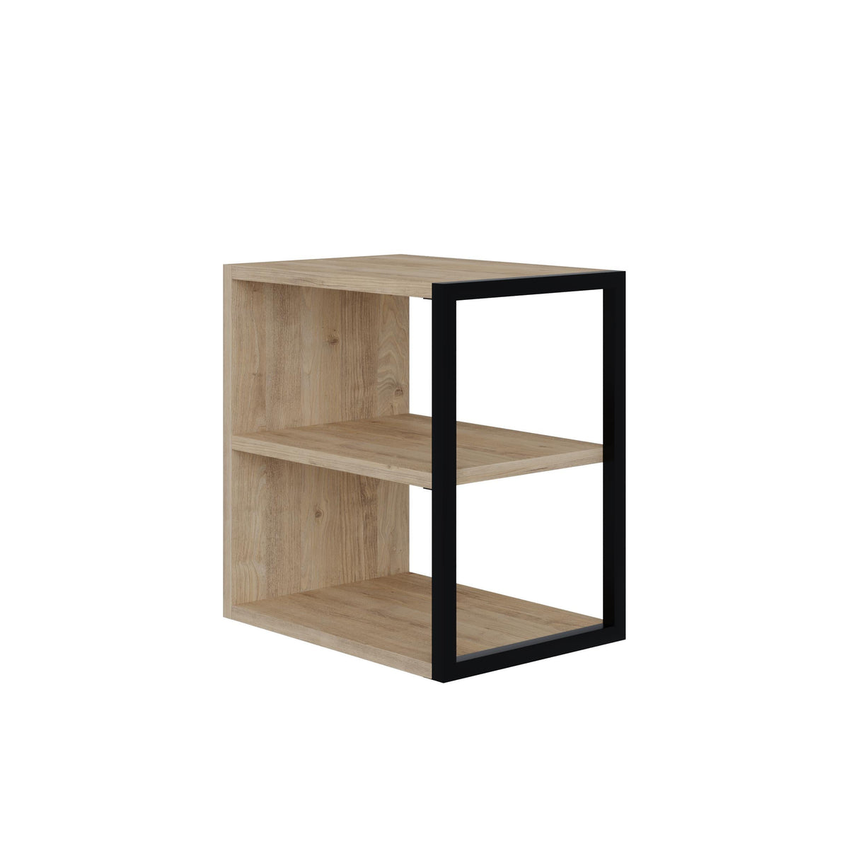 Decortieliving - Echo Side Table Single – Modern Sofa Side Table with Shelves
