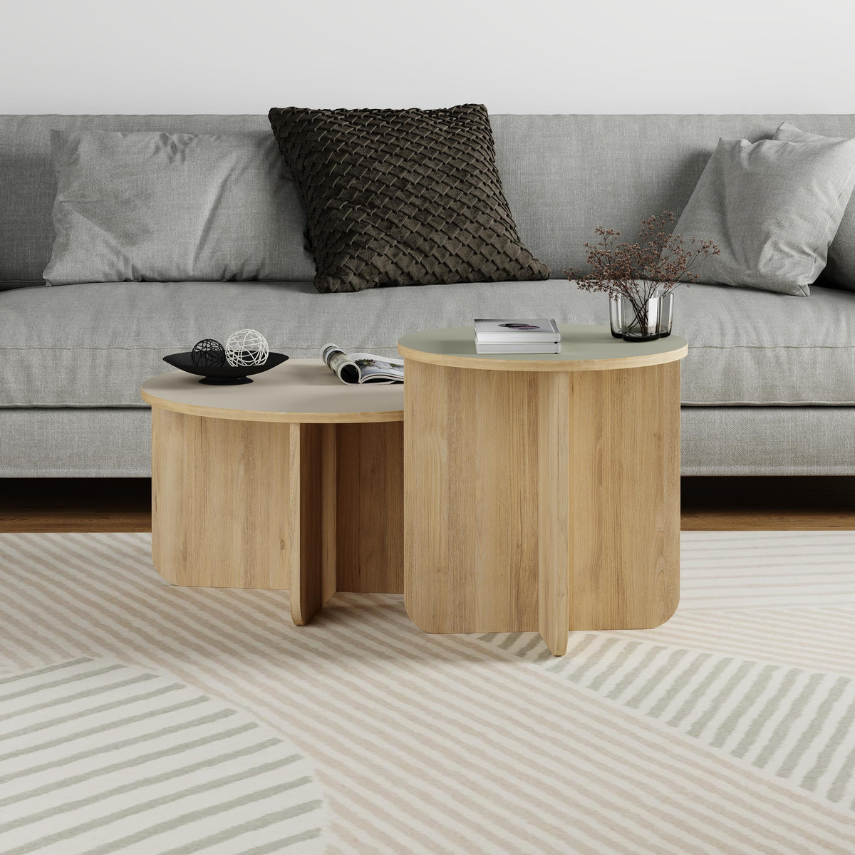 Decortieliving - Hillary Modern 2-Piece Coffee Table Set