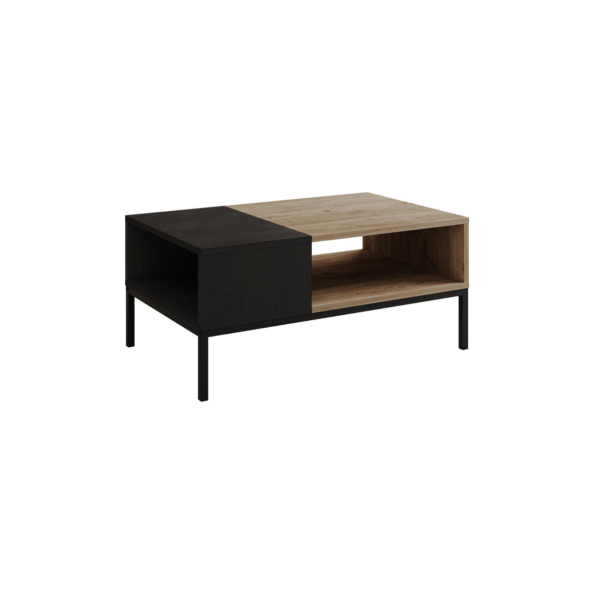 Decortieliving - Cailin Modern Coffee Table with Open Storage