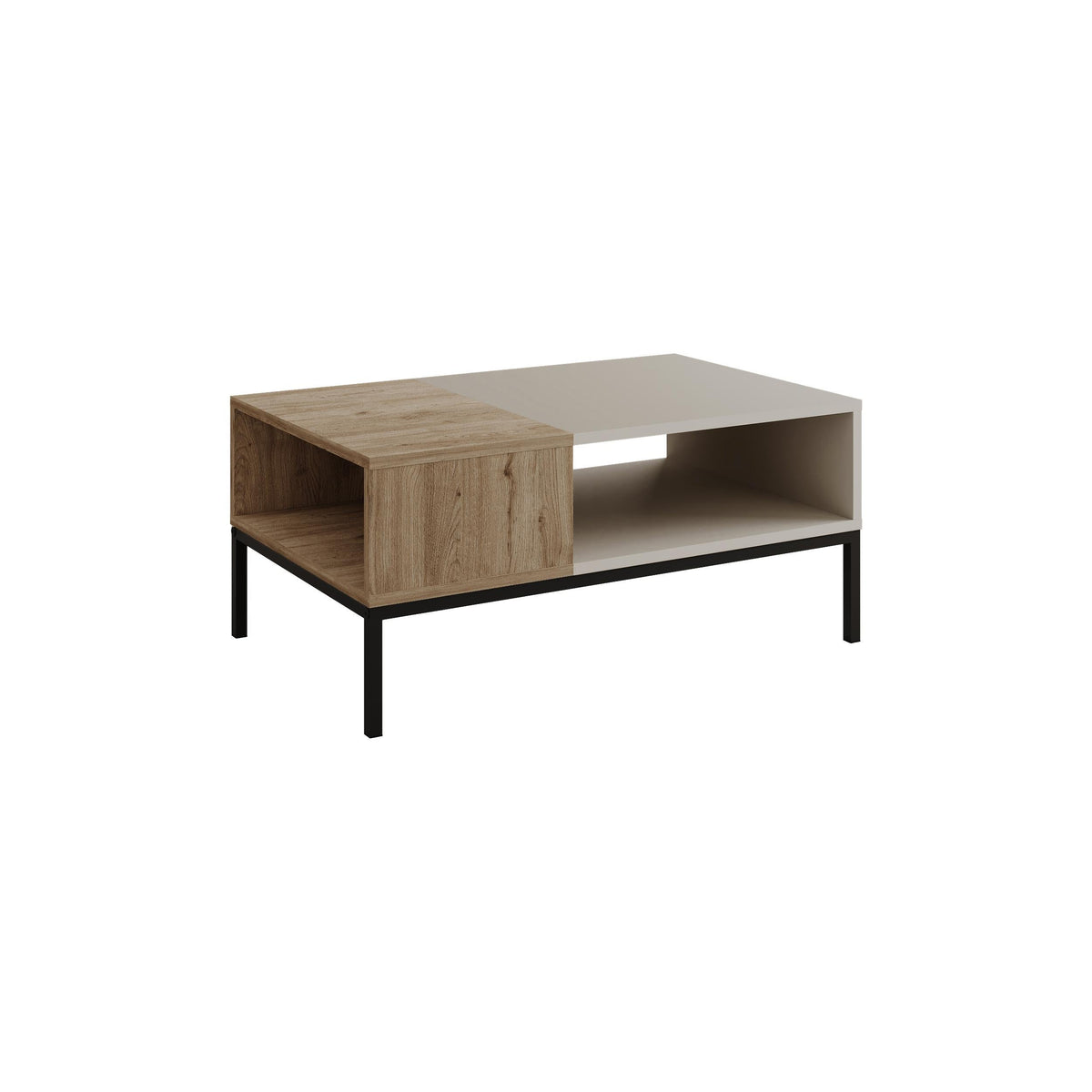 Decortieliving - Cailin Modern Coffee Table with Open Storage