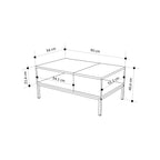 Decortieliving - Cailin Modern Coffee Table with Open Storage