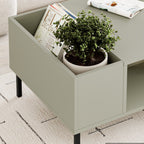 Decortieliving - Vena Modern Coffee Table Ash Green 100 x 60 cm