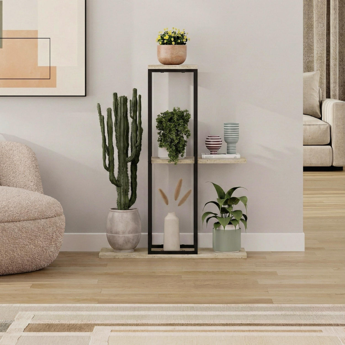 Decortieliving - Vetra Modern Plantstand Shelves