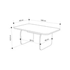 Decortieliving - Pietra Modern Radius Coffee Table - 60x100 cm