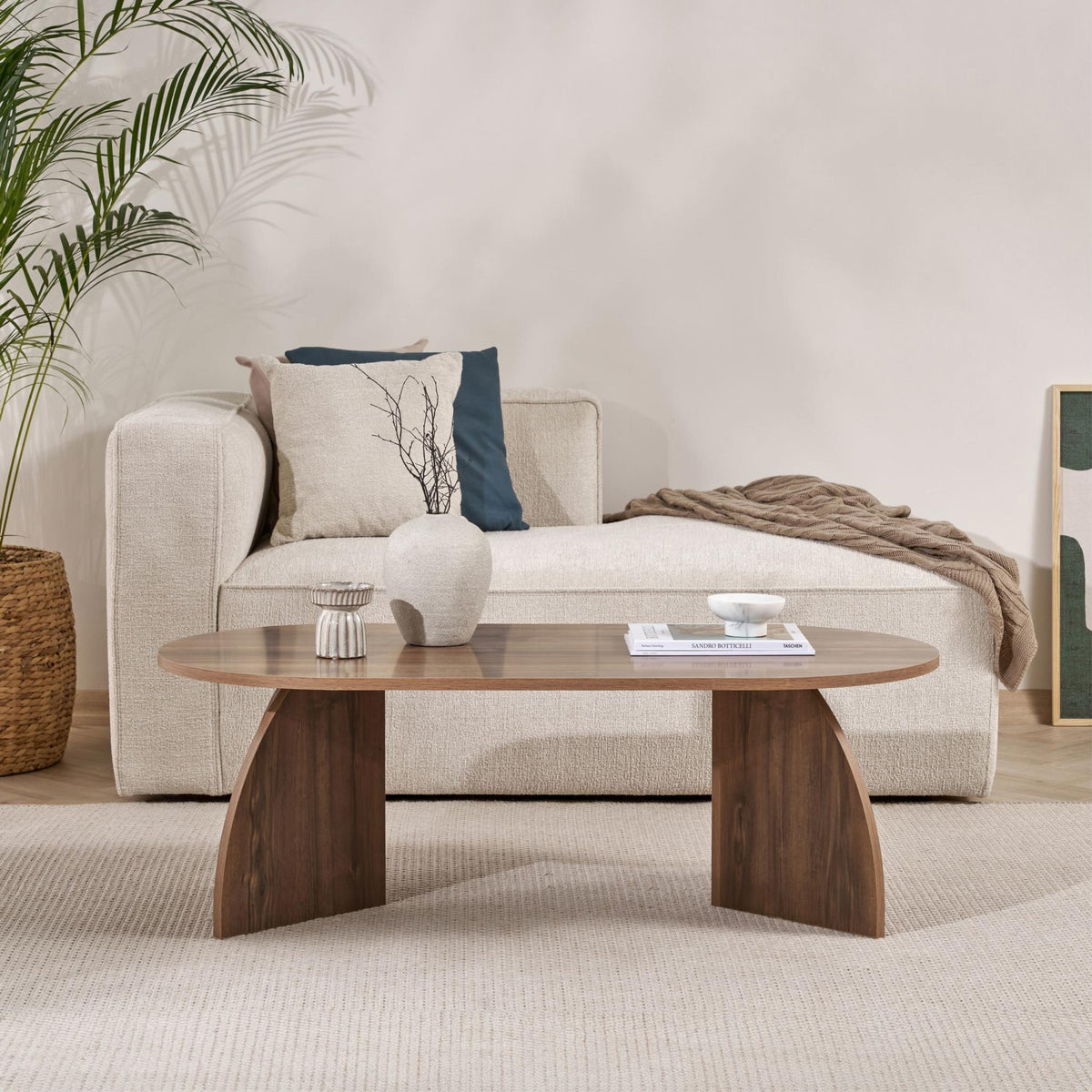 Decortieliving - Melina Oval Coffee Table 120 cm