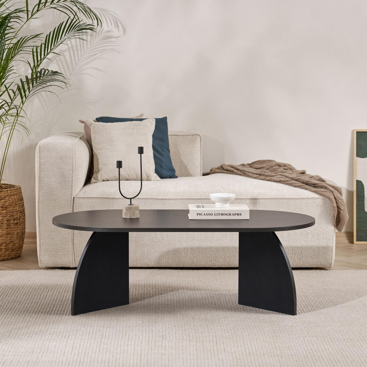 Decortieliving - Melina Oval Coffee Table 120 cm