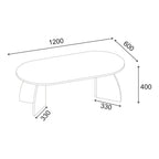 Decortieliving - Melina Oval Coffee Table 120 cm