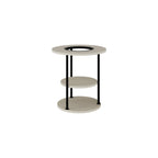 Decortieliving - Grova Round Side Table with Shelf