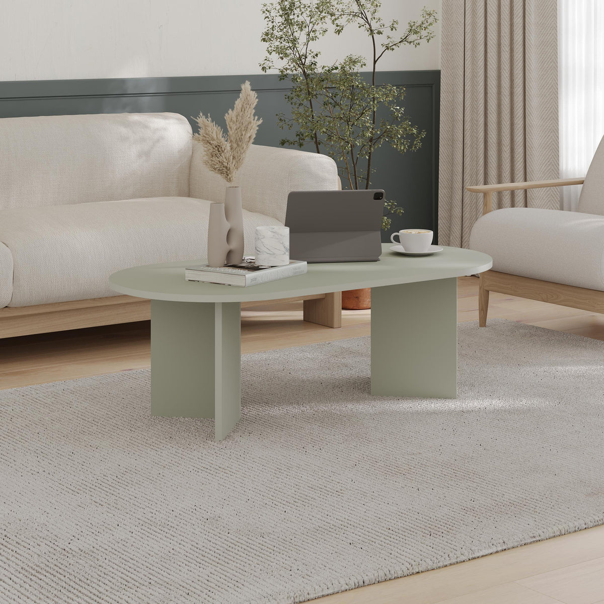 Decortieliving - Sable Oval Coffee Table 119 x 60 cm