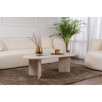 Decortieliving - Sable Oval Coffee Table 119 x 60 cm