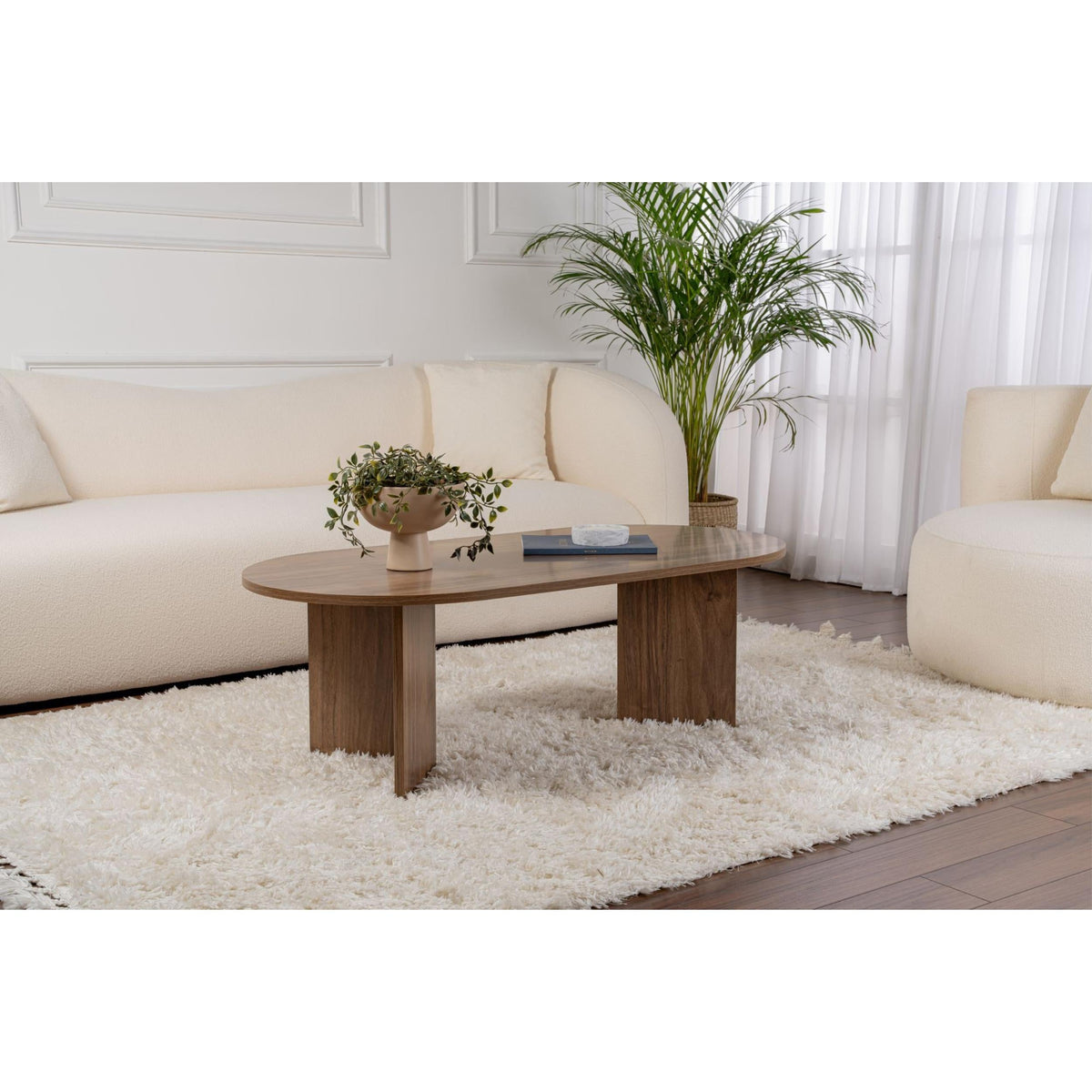 Decortieliving - Sable Oval Coffee Table 119 x 60 cm