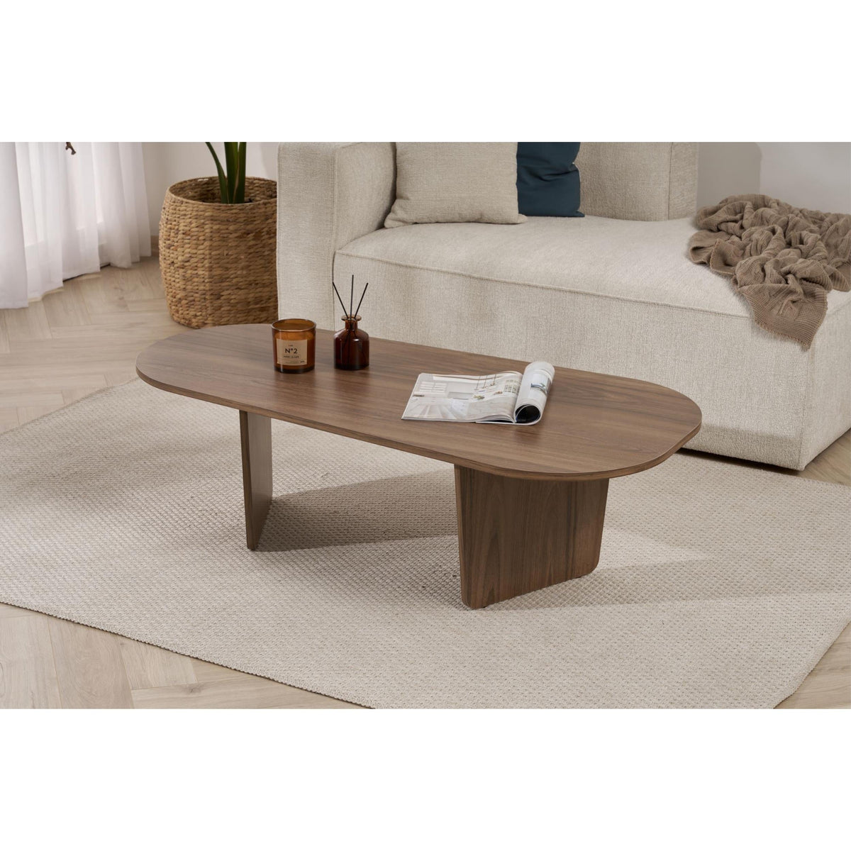 Decortieliving - Ovalis Modern Oval Design Coffee Table