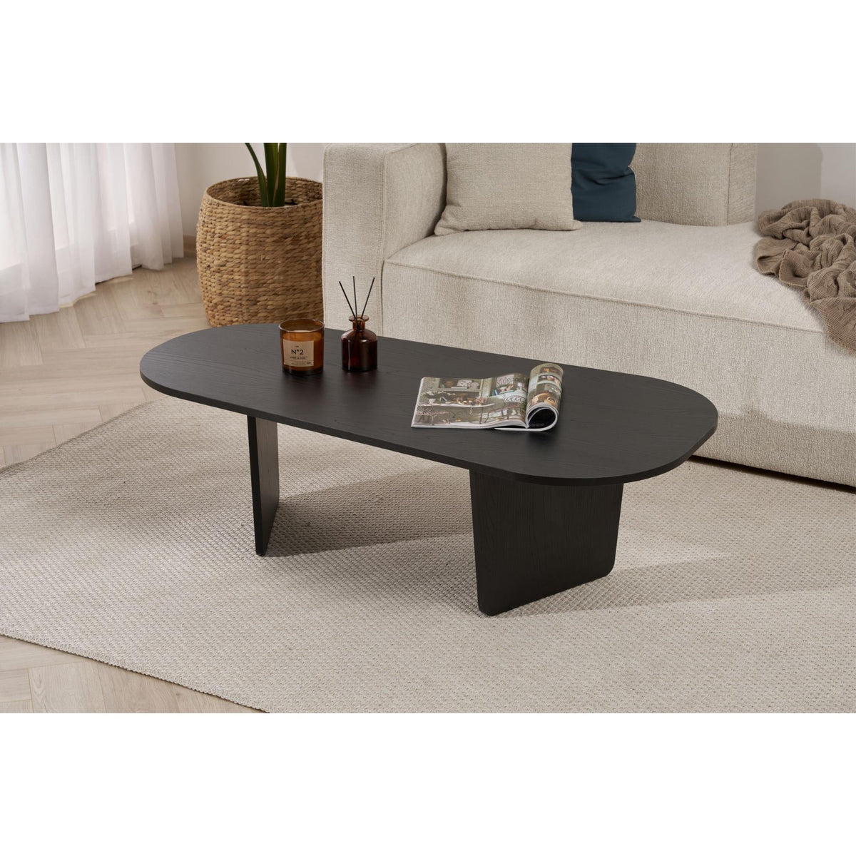 Decortieliving - Ovalis Modern Oval Design Coffee Table
