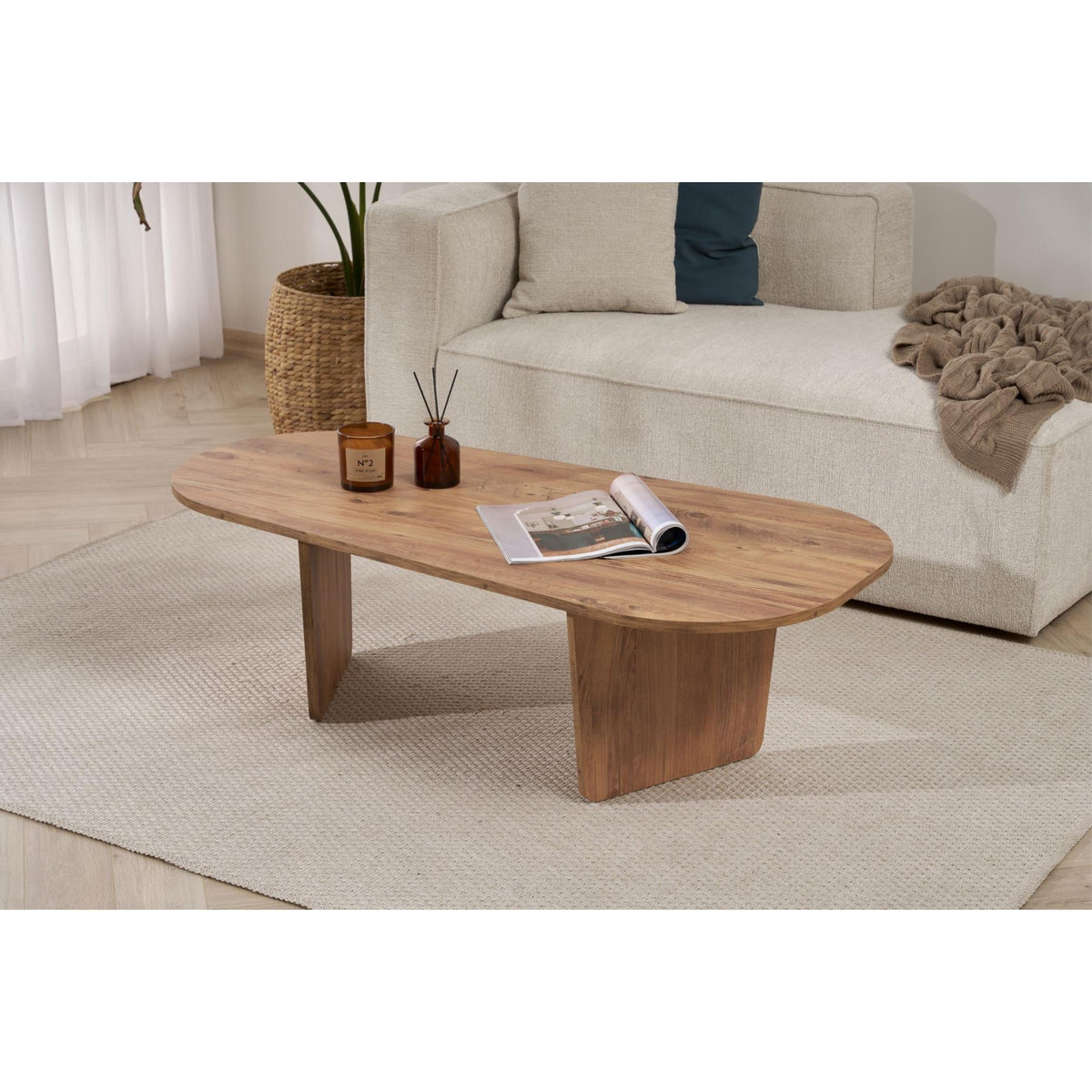 Decortieliving - Ovalis Modern Oval Design Coffee Table