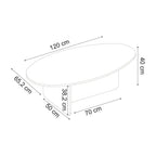 Decortieliving - Orba Oval Coffee Table 120 x 65 x 40 cm