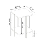 Decortieliving - Notus 2-Tier Side Table with Shelf