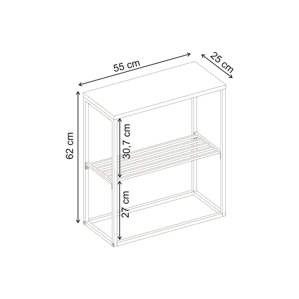 Decortieliving - Teno Side Table with Storage Shelf