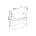 Decortieliving - Tenol Modern Side Table with Metal Angled Shelf
