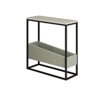 Decortieliving - Lido Slim Side Table – Oak & Black
