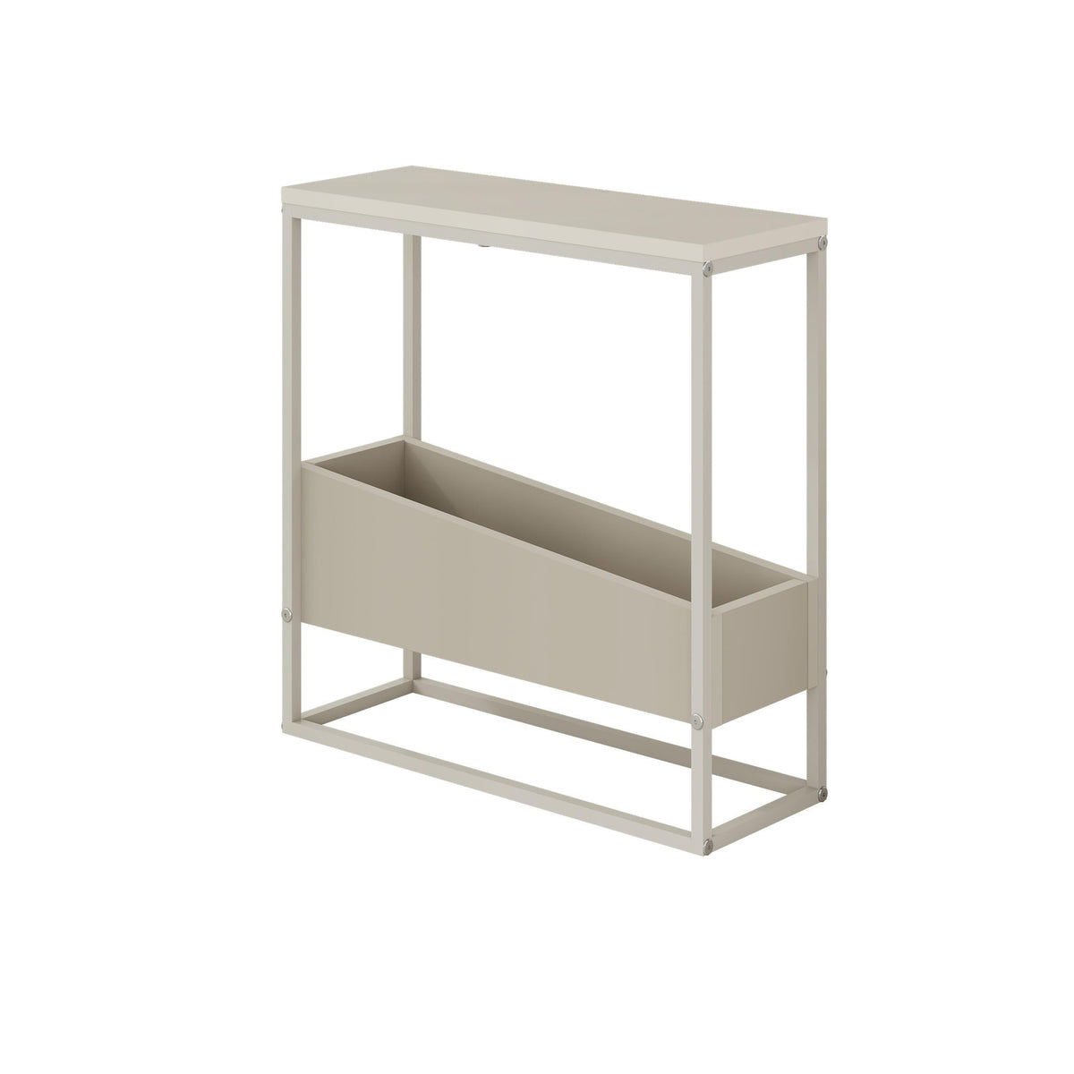 Decortieliving - Lido Slim Side Table – Oak & Black