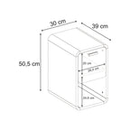 Decortieliving - Rovel Bedside Table Natural Oak with Storage