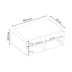 Decortieliving - Rovel Coffee Table Natural Oak with Shelves