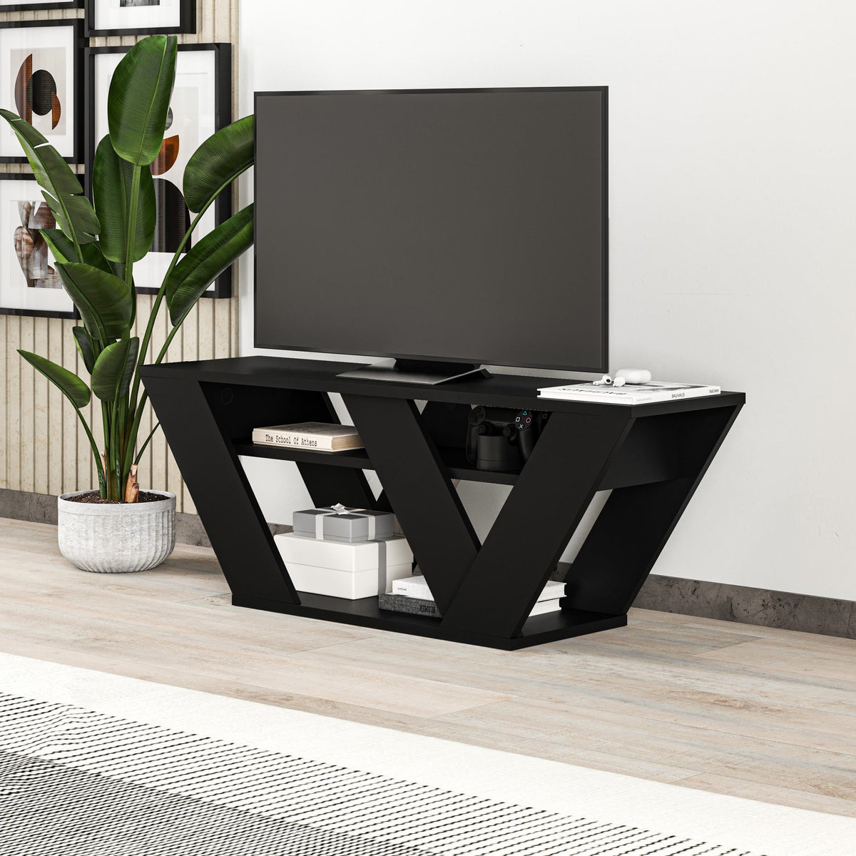 Decortieliving - Pipralla Modern TV Stand 110 cm