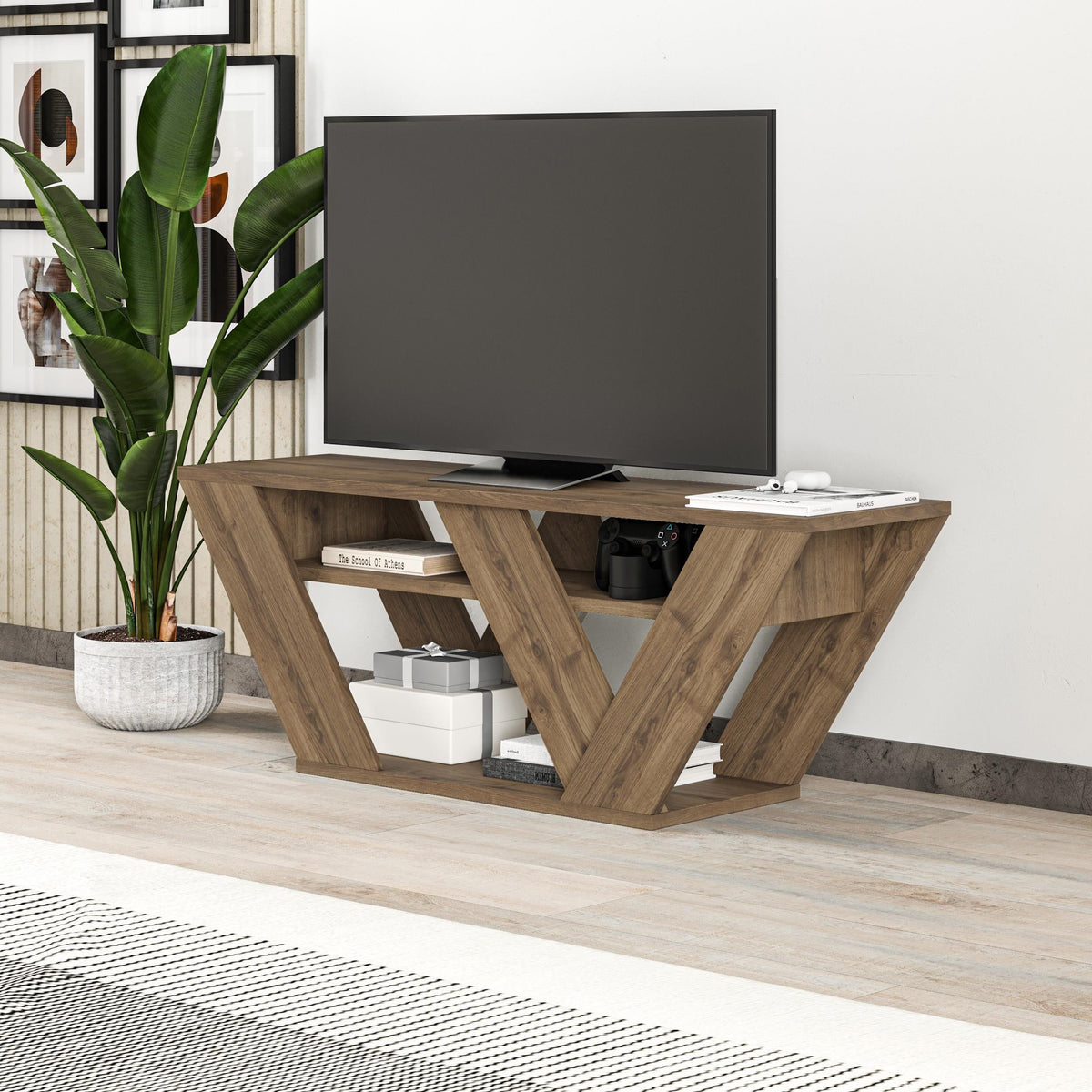Decortieliving - Pipralla Modern TV Stand 110 cm