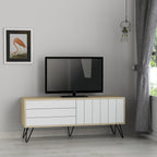 Decortieliving - Picadilly Modern TV Stand Multimedia Centre With Storage Cabinet 139cm